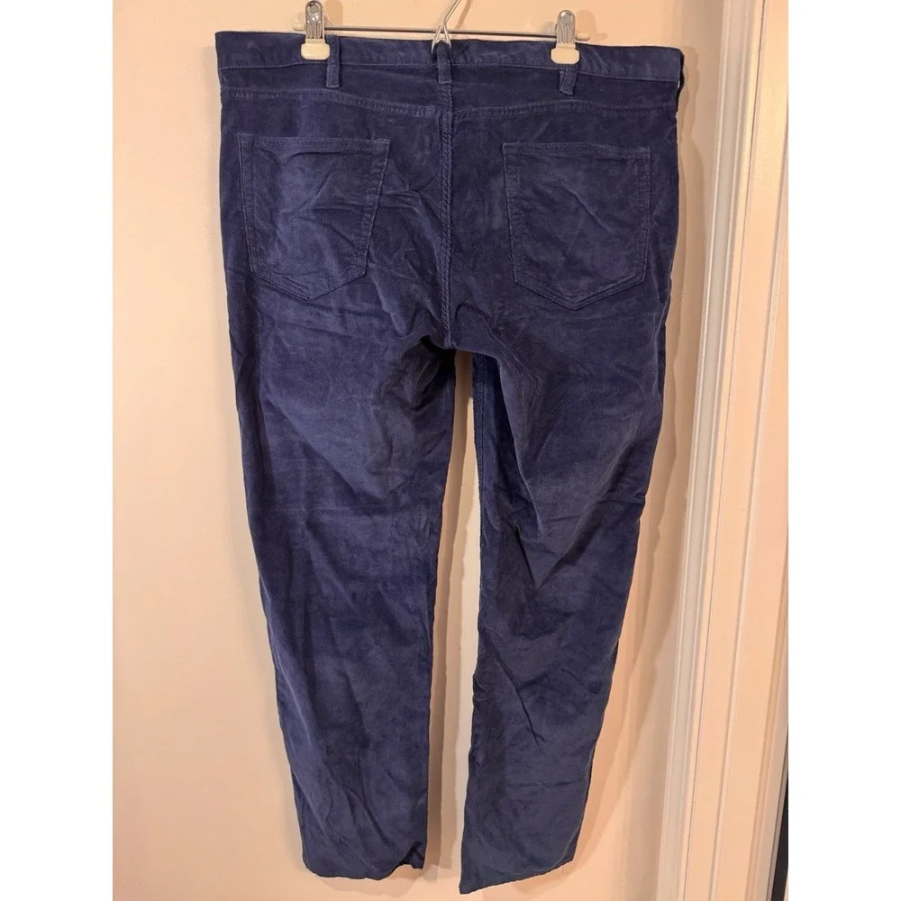 Banana Republic Corduroy Traveler Pants 38x32 Men's Navy Blue Slim Fit‎